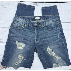 Altar’d State Distressed Skinny Jeans Medium Wash 24 Y2K